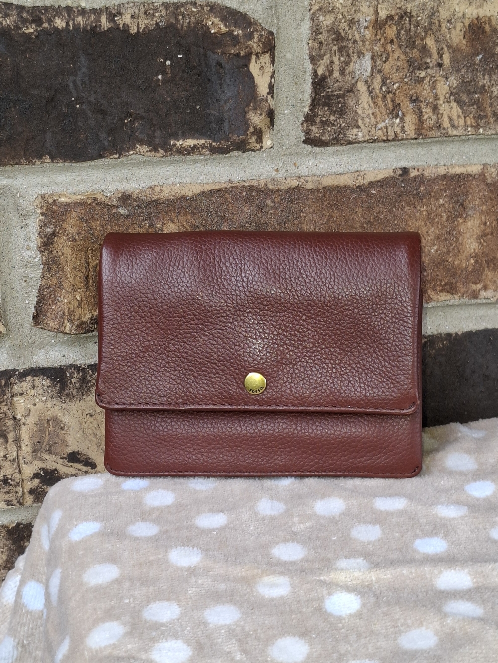 Vintage Fossil Aubrey Multifunction Leather Wallet- LIKE NEW
